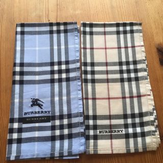 バーバリー(BURBERRY)のまるちい様専用バーバリーハンカチ4枚 ノバチェック&水色チェック(ハンカチ/ポケットチーフ)