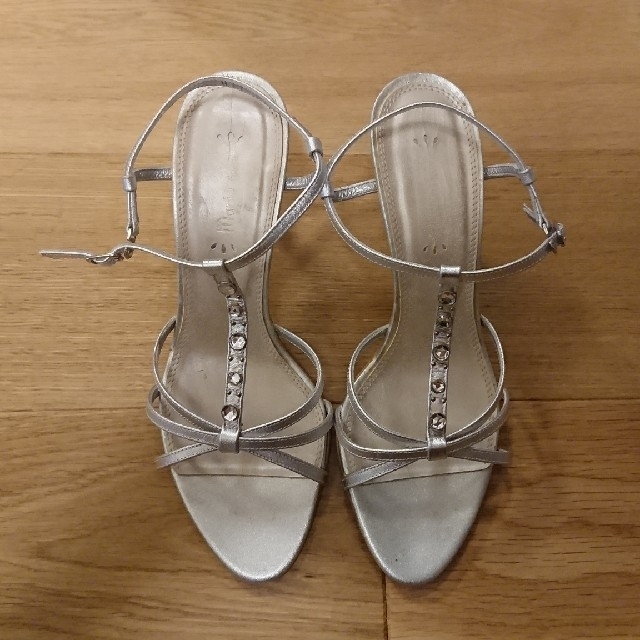 ヒールサンダル シルバー レディースの靴/シューズ(サンダル)の商品写真