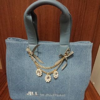 ジルバイジルスチュアート(JILL by JILLSTUART)のジルバイジルスチュアート ジュエルリボントートバッグ デニム(トートバッグ)