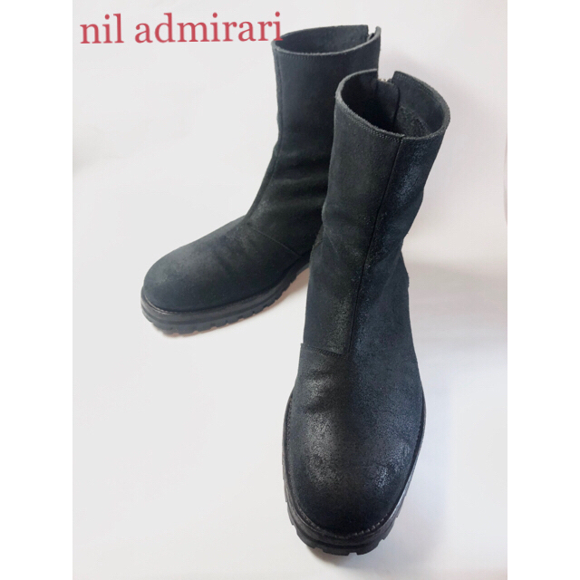 nil admirari　ニルアドミラリ　メンズ 　ブーツ　ネイビー　美品