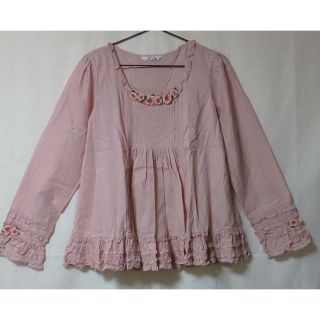 ピンクハウス(PINK HOUSE)の【タグ付き】ピンクハウス 薔薇モチーフ トップス(シャツ/ブラウス(長袖/七分))