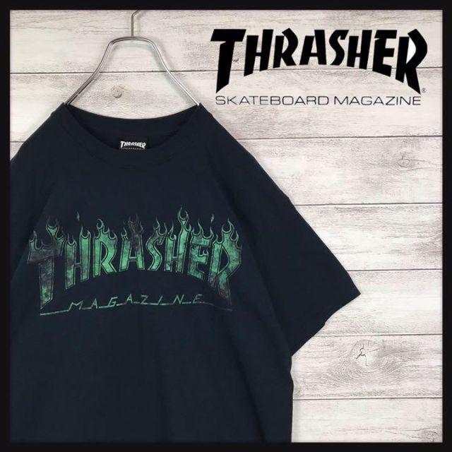 THRASHER スラッシャー Tシャツ ファイヤーパターン 派手 奇抜 定番