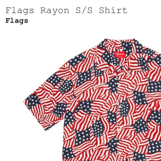 ★XL★SUPREME Flags Rayon S/S shirt
