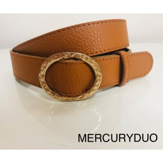 マーキュリーデュオ(MERCURYDUO)の美品 ベルト ブラウン  キャメル MERCURYDUO 穴なし(ベルト)