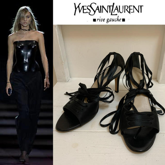 YVES SAINT LAURENT 2001SS トムフォード サテンサンダル