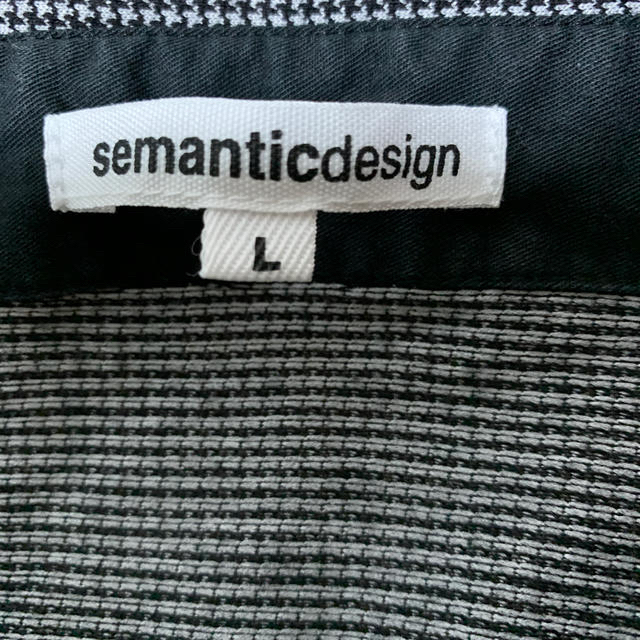 semantic design(セマンティックデザイン)のsemanticdesign  2重えりVネック半袖シャツ メンズのトップス(シャツ)の商品写真