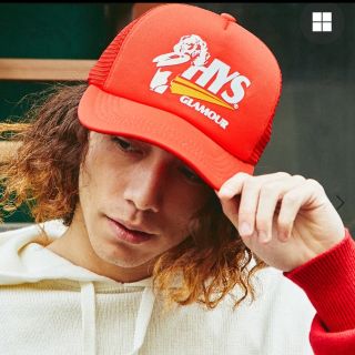 ヒステリックグラマー(HYSTERIC GLAMOUR)のhysteric grammar CAP 赤 新品タグ付き(キャップ)