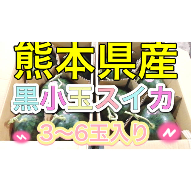 熊本県産黒小玉スイカ3～6玉入り 食品/飲料/酒の食品(フルーツ)の商品写真
