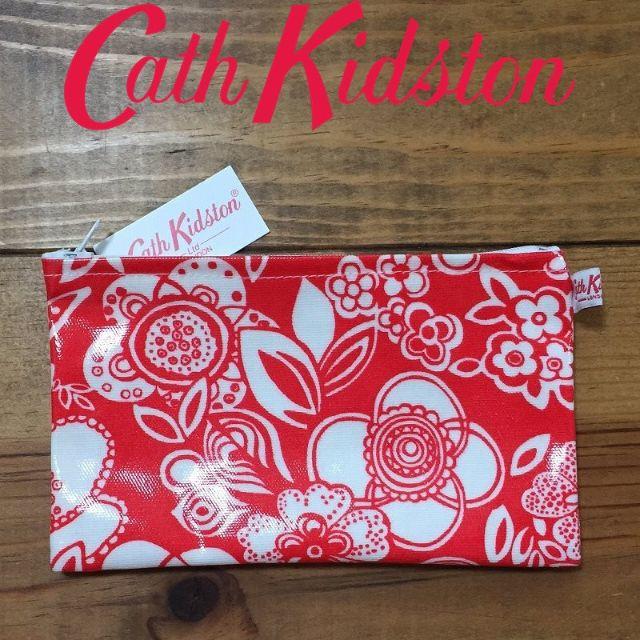 Cath Kidston(キャスキッドソン)の新品 UK製 キャスキッドソン フラットパース ステンシルレッド レディースのファッション小物(ポーチ)の商品写真