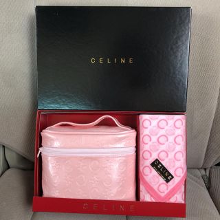 セリーヌ(celine)の【新品未使用】CELINE セリーヌ　バニティポーチ　ハンカチ　2点セット(ポーチ)