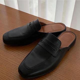 エンダースキーマ(Hender Scheme)のleather sandal  black レザー ローファー 黒(サンダル)