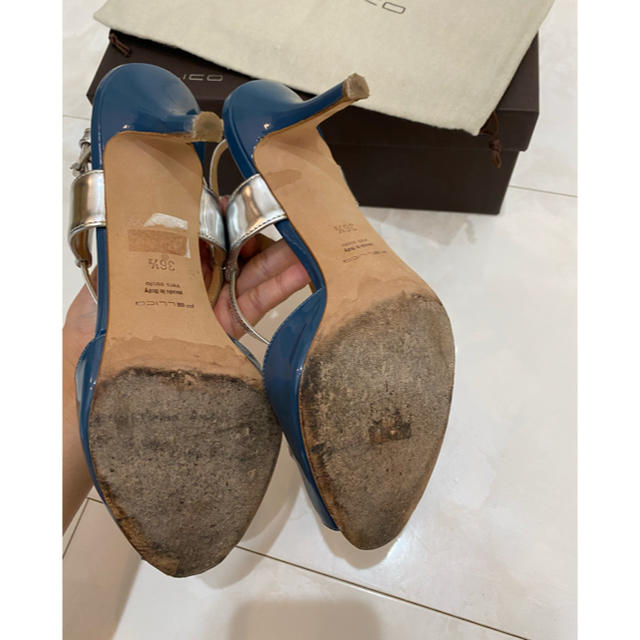 PELLICO(ペリーコ)のPELLICO ブルー　シルバー　サンダル レディースの靴/シューズ(サンダル)の商品写真