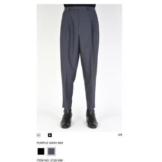 ラッドミュージシャン(LAD MUSICIAN)の2TUCK TAPERED WIDE SLACKS 新品　20ss(スラックス)