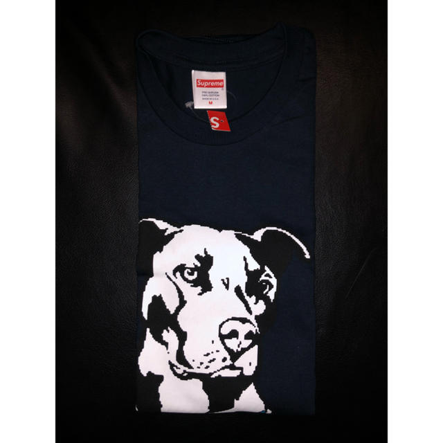 Navy L Supreme pitbull tee シュプリーム Tシャツ 犬