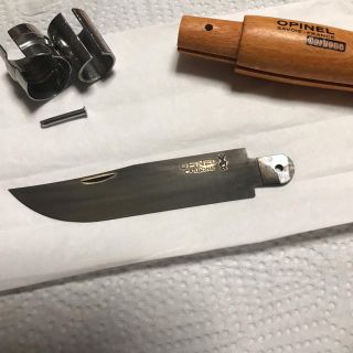 オピネル(OPINEL)のオピネル  no.9 9cm 黒錆加工　金具ワレあり　特に使用には影響なし(調理器具)