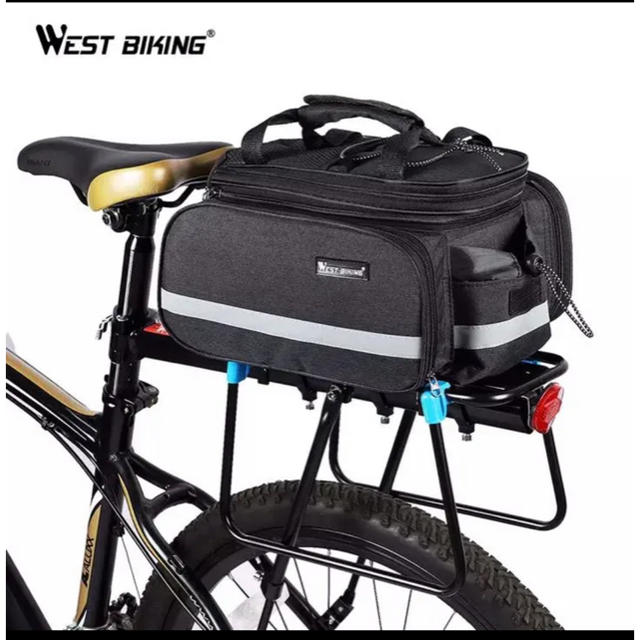 自転車荷台 リアラック 防水カバー付きリアバッグセット 後付けパーツ