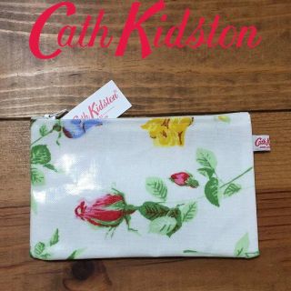 キャスキッドソン(Cath Kidston)の新品 UK製 キャスキッドソン フラットパース ステムローズホワイト(ポーチ)