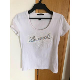 ルスーク(Le souk)のルスーク Tシャツ 半袖 スパンコール M(Tシャツ(半袖/袖なし))