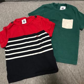 プチバトー(PETIT BATEAU)のプチバトー 18months Tシャツ 2枚セット(Ｔシャツ)