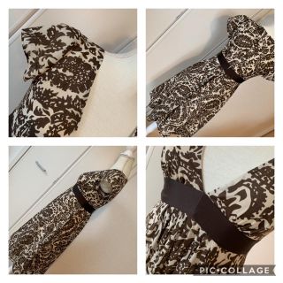 UNTITLED - 極美品♡アンタイトル♡総柄ワンピース ブラウン系 サイズ1