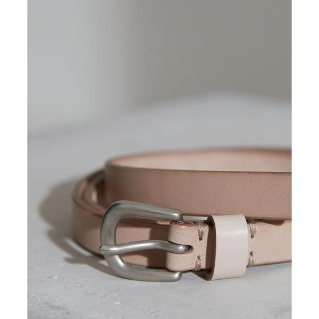 LIDNM リドム OILED LEATHER NARROW BELT