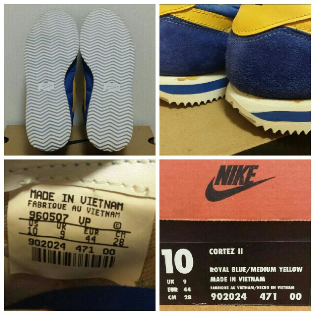 NIKE(ナイキ)の1996 NIKE CORTEZ Ⅱ (青×黄)US10 メンズの靴/シューズ(スニーカー)の商品写真