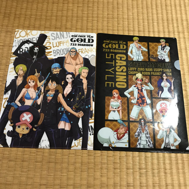 ONEPIECE FILM GOLD 限定クリアファイル　２枚 エンタメ/ホビーのアニメグッズ(クリアファイル)の商品写真