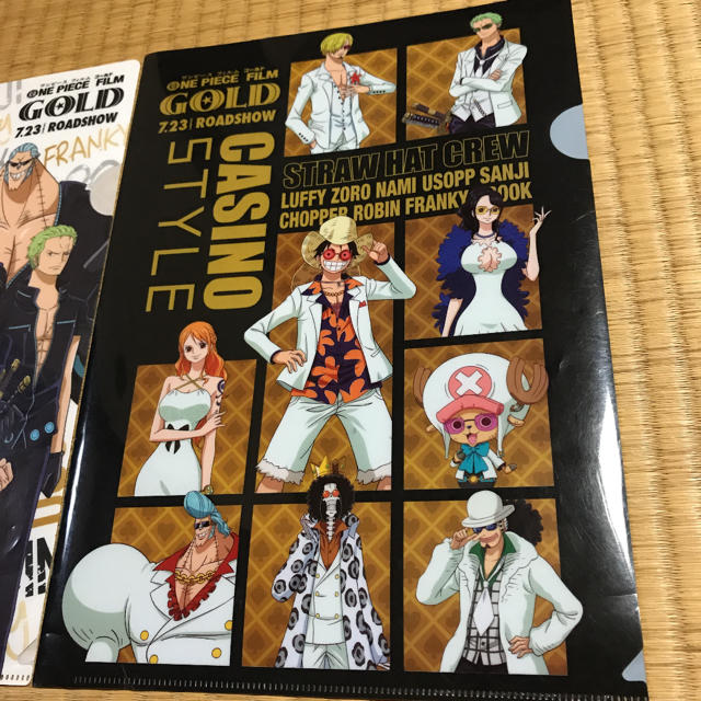 ONEPIECE FILM GOLD 限定クリアファイル　２枚 エンタメ/ホビーのアニメグッズ(クリアファイル)の商品写真