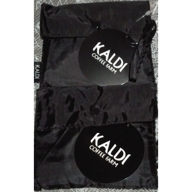 KALDI(カルディ)の《新品未使用》　カルディ　エコバッグ（黒×２）　KALDI　オリジナルエコバッグ レディースのバッグ(エコバッグ)の商品写真
