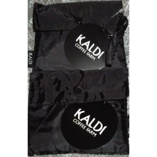 カルディ(KALDI)の《新品未使用》　カルディ　エコバッグ（黒×２）　KALDI　オリジナルエコバッグ(エコバッグ)