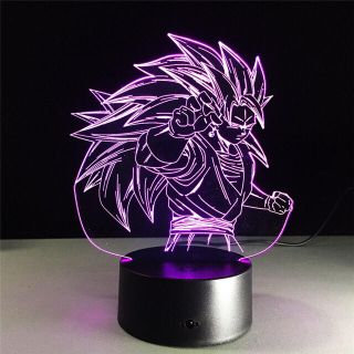 【子供部屋に3Dライト♪】　DRAGON BALL 　孫悟空　ベジータ　ベジット(キャラクターグッズ)