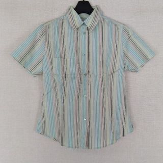 ポールスミス(Paul Smith)の極美品 Paul Smith BLACK シャツ ストライプ グリーン(シャツ/ブラウス(半袖/袖なし))