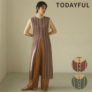 トゥデイフル(TODAYFUL)のジャガードニットドレス(ロングワンピース/マキシワンピース)