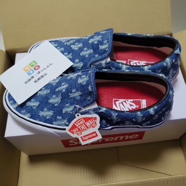 Supreme Vans Hole Punch Denim Slip-Onメンズ