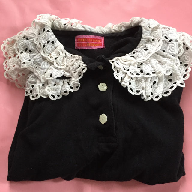 BABY,THE STARS SHINE BRIGHT(ベイビーザスターズシャインブライト)のBABY the STARS SHINE BRIGHT カットソー 黒白 レディースのトップス(カットソー(半袖/袖なし))の商品写真