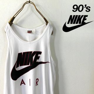 ナイキ(NIKE)の90‘s NIKE 銀タグ ビッグスウッシュロゴ ノースリーブシャツ(タンクトップ)