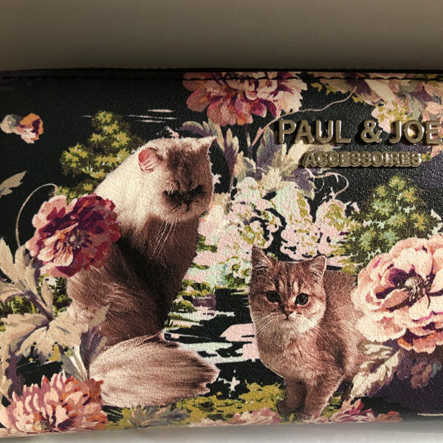 PAUL & JOE(ポールアンドジョー)の新品 ポールアンドジョー アクセソワ ヌネット＆ジプシー 長財布　猫柄 黒 レディースのファッション小物(財布)の商品写真