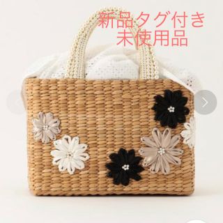 トッカ(TOCCA)のTOCCA PEARL EMBROIDERY WICKER TOTE かごバッグ(かごバッグ/ストローバッグ)