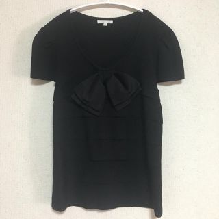 トゥービーシック(TO BE CHIC)のありすママ様専用☆トゥービーシック♡美品☆クリーニング済☆ニット半袖M 黒(ニット/セーター)