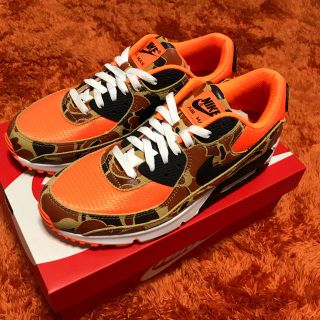 ナイキ(NIKE)のnike airmax90 orange duck camo(スニーカー)