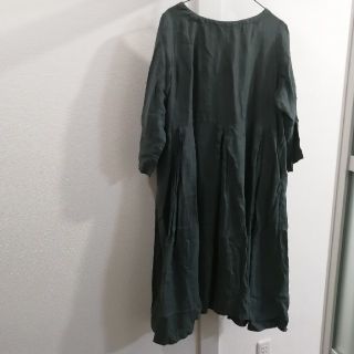 ネストローブ(nest Robe)のnest Robe　ネストローブ　ワンピース　グリーン(ひざ丈ワンピース)