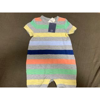 ベビーギャップ(babyGAP)の新品　babyGAP  カラフル　ショートオール　60cm (カバーオール)