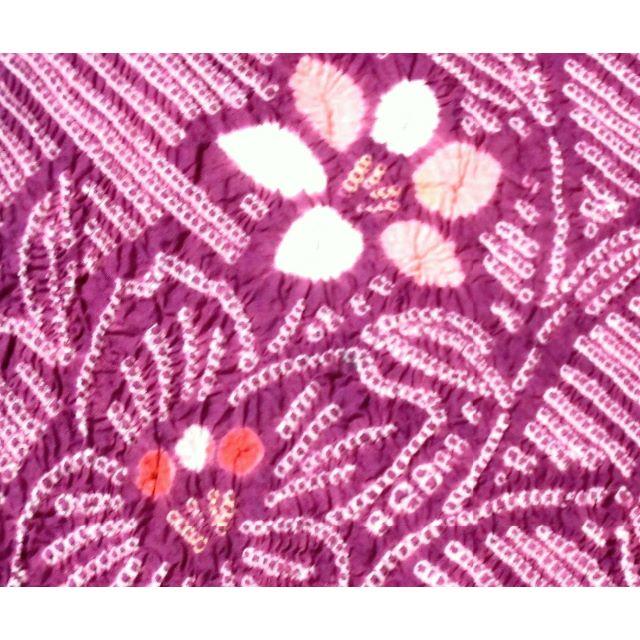 有松絞り浴衣反物のハギレ★150Cm1980円紫ピンク系 絞りのマスク  レディースの水着/浴衣(浴衣)の商品写真