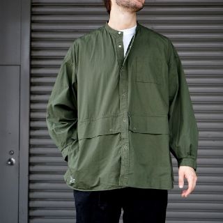 20AW 新品 FreshService バンドカラー シャツ カーキ - シャツ