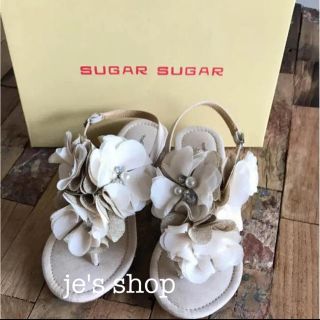 シュガーシュガー(Sugar Sugar)の新品✨SUGAR SUGARフラワーウェッジサンダル(サンダル)