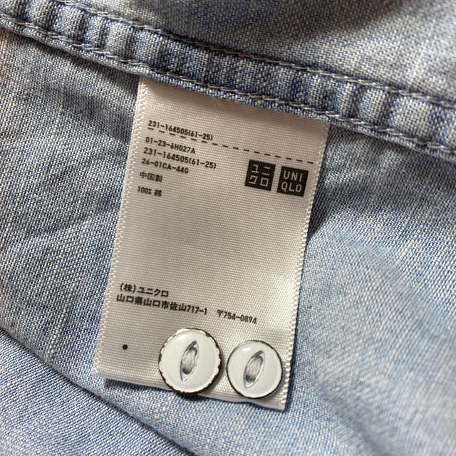 UNIQLO(ユニクロ)のユニクロ　デニム風シャツ レディースのトップス(シャツ/ブラウス(長袖/七分))の商品写真