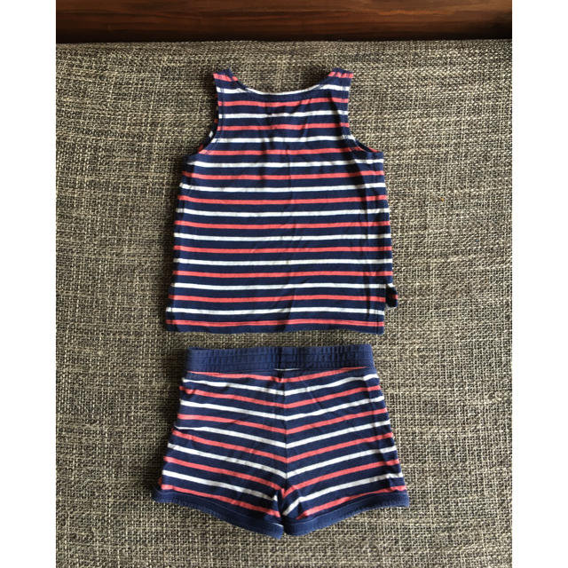 babyGAP(ベビーギャップ)の【baby Gap】子供服　ボーダーセットアップ キッズ/ベビー/マタニティのベビー服(~85cm)(タンクトップ/キャミソール)の商品写真