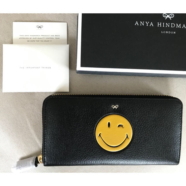 【新品】アニヤハインドマーチ ANYA HINDMARCH スマイリー長財布