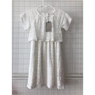 ザラキッズ(ZARA KIDS)の新品 タグ付き ZARA ガールズ レースワンピース 134cm(ワンピース)