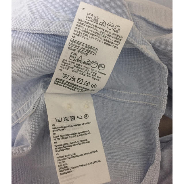 UNIQLO(ユニクロ)のUNIQLO ブルー シャツ 長袖 メンズのトップス(シャツ)の商品写真